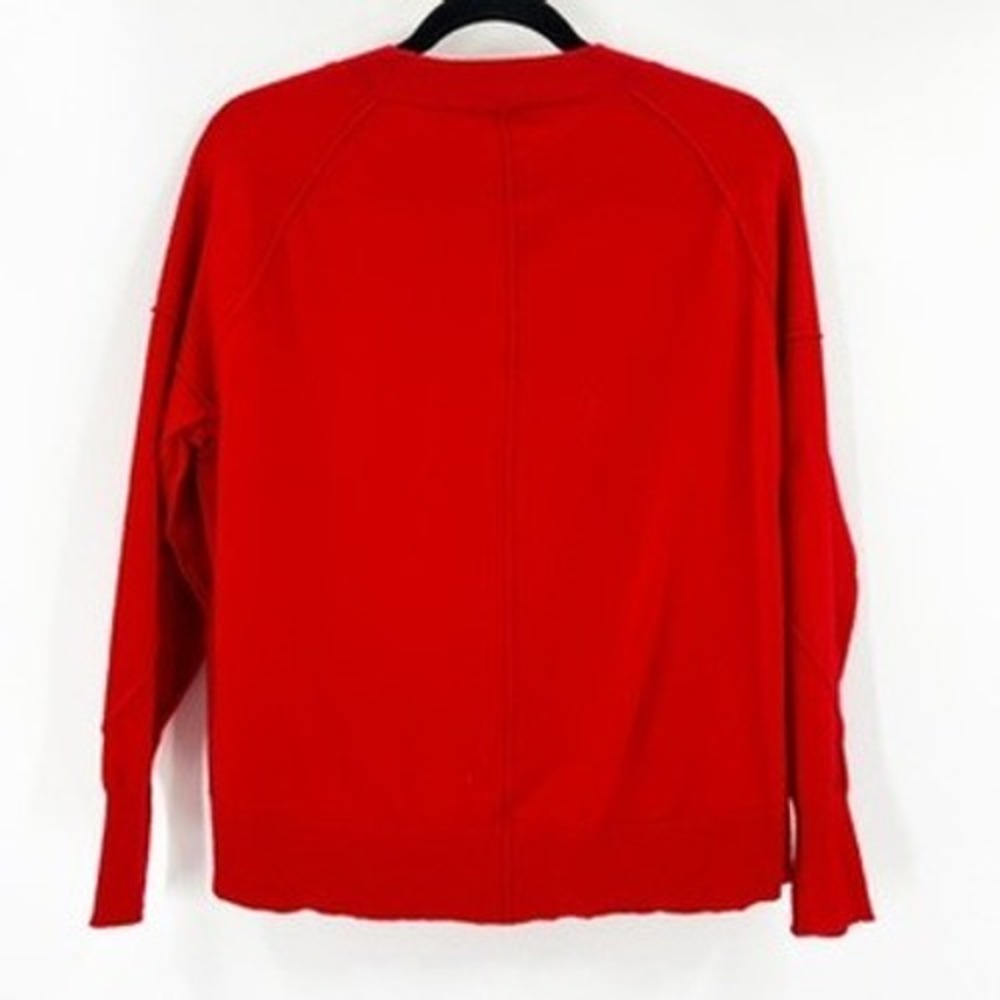 Adrianna Papell Red Crew Neck Long Sleeve‎ Sweater Top Women's Size S - Picture 3 of 5